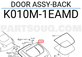 Nissan K010M1EAMD DOOR ASSY-BACK