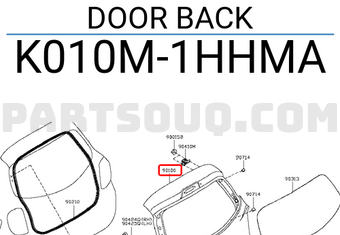 Nissan K010M1HHMA DOOR BACK
