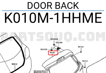 Nissan K010M1HHME DOOR BACK
