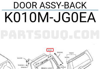 Nissan K010MJG0EA DOOR ASSY-BACK