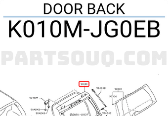 Nissan K010MJG0EB DOOR BACK