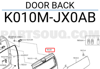 Nissan K010MJX0AB DOOR BACK