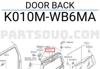Nissan K010MWB6MA DOOR BACK