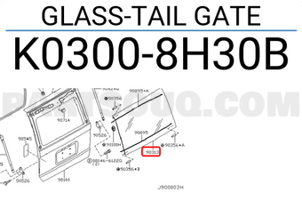 Nissan K03008H30B GLASS-TAIL GATE