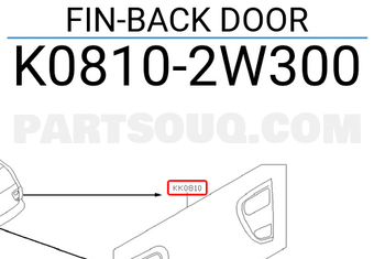 Nissan K08102W300 FIN-BACK DOOR