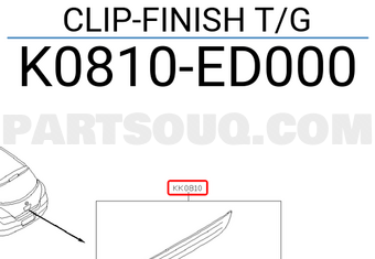 Nissan K0810ED000 CLIP-FINISH T/G