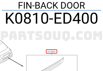 Nissan K0810ED400 FIN-BACK DOOR