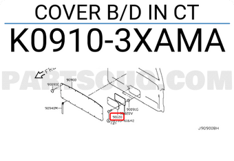 Nissan K09103XAMA COVER B/D IN CT