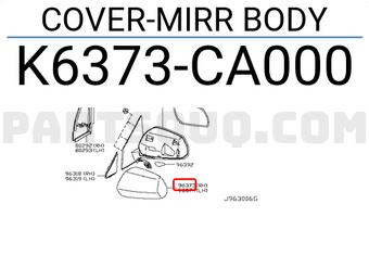Nissan K6373CA000 COVER-MIRR BODY