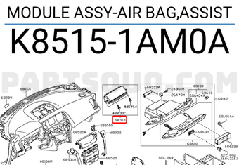 Nissan K85151AM0A MODULE ASSY-AIR BAG,ASSIST