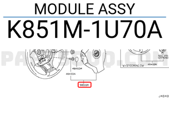 Nissan K851M1U70A MODULE ASSY