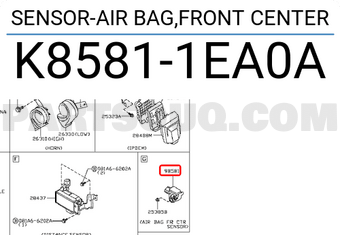 Nissan K85811EA0A SENSOR-AIR BAG,FRONT CENTER