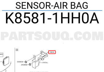 Nissan K85811HH0A SENSOR-AIR BAG