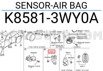 Nissan K85813WY0A SENSOR-AIR BAG