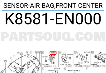 Nissan K8581EN000 SENSOR-AIR BAG,FRONT CENTER