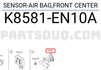 Nissan K8581EN10A SENSOR-AIR BAG,FRONT CENTER