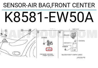 Nissan K8581EW50A SENSOR-AIR BAG,FRONT CENTER