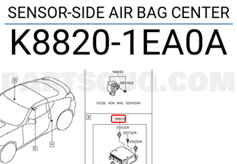 Nissan K88201EA0A SENSOR-SIDE AIR BAG CENTER