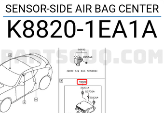 Nissan K88201EA1A SENSOR-SIDE AIR BAG CENTER