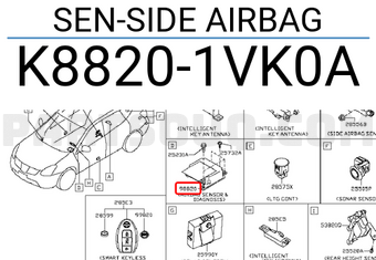 Nissan K88201VK0A SEN-SIDE AIRBAG