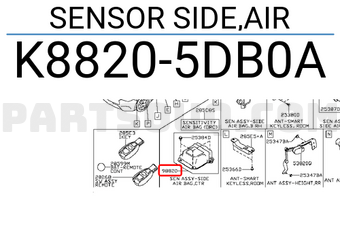 Nissan K88205DB0A SENSOR SIDE,AIR