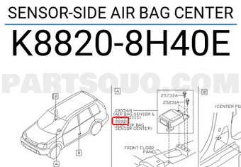 Nissan K88208H40E SENSOR-SIDE AIR BAG CENTER