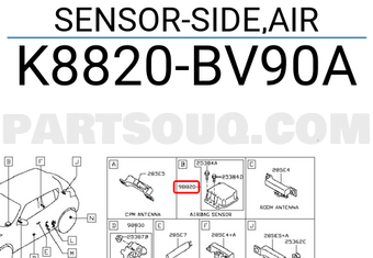 Nissan K8820BV90A SENSOR-SIDE,AIR