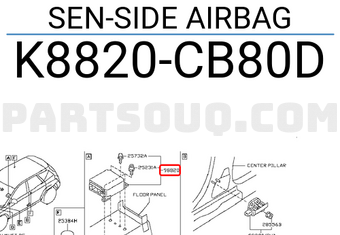 Nissan K8820CB80D SEN-SIDE AIRBAG