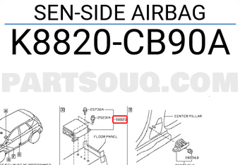 Nissan K8820CB90A SEN-SIDE AIRBAG