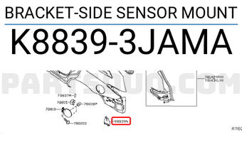 Nissan K88393JAMA BRACKET-SIDE SENSOR MOUNT