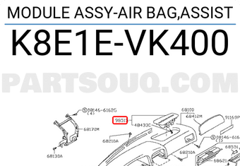 Nissan K8E1EVK400 MODULE ASSY-AIR BAG,ASSIST