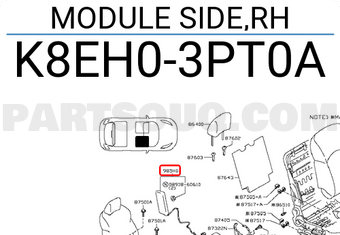Nissan K8EH03PT0A MODULE SIDE,RH