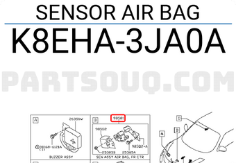 Nissan K8EHA3JA0A SENSOR AIR BAG