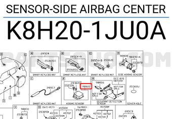 Nissan K8H201JU0A SENSOR-SIDE AIRBAG CENTER