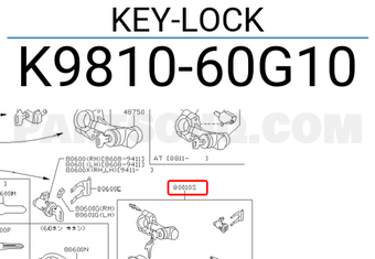 Nissan K981060G10 KEY-LOCK