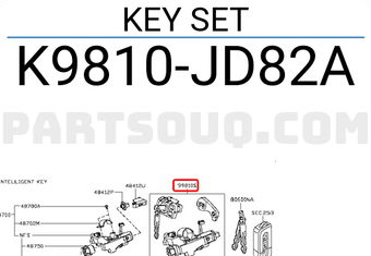 Nissan K9810JD82A KEY SET