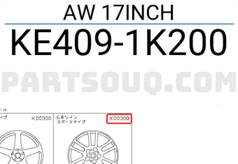 Nissan KE4091K200 AW 17INCH