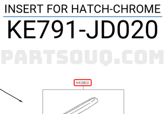 Nissan KE791JD020 INSERT FOR HATCH-CHROME