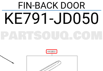 Nissan KE791JD050 FIN-BACK DOOR