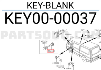 Nissan KEY0000037 KEY-BLANK