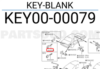 Nissan KEY0000079 KEY-BLANK