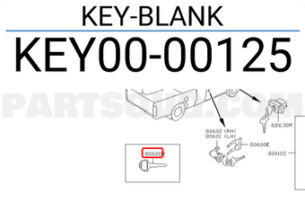 Nissan KEY0000125 KEY-BLANK
