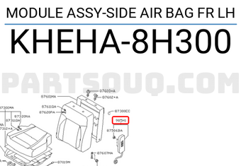 Nissan KHEHA8H300 MODULE ASSY-SIDE AIR BAG FR LH