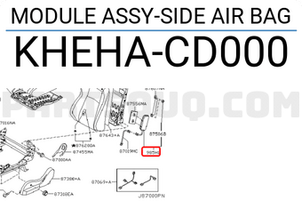 Nissan KHEHACD000 MODULE ASSY-SIDE AIR BAG