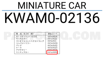 Nissan KWAM002136 MINIATURE CAR