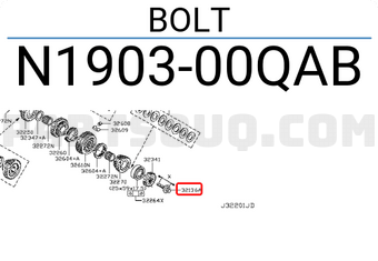 Nissan N190300QAB BOLT