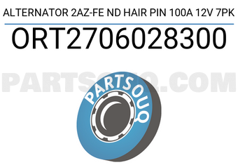 ORIENT SPARE PARTS ORT2706028300 ALTERNATOR 2AZ-FE ND HAIR PIN 100A 12V 7PK