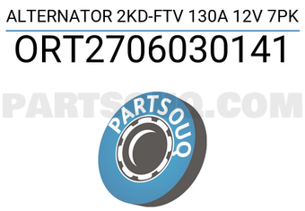 ORIENT SPARE PARTS ORT2706030141 ALTERNATOR 2KD-FTV 130A 12V 7PK