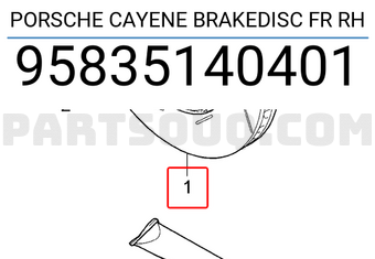 Porsche 95835140401 PORSCHE CAYENE BRAKEDISC FR RH