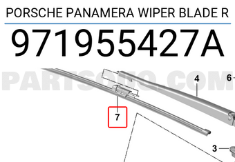 PORSCHE PANAMERA WIPER BLADE R 971955427A | Porsche Parts | PartSouq